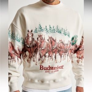 NWT! Abercrombie Budweiser Sweatshirt Size L